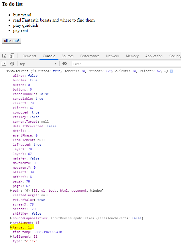 e.target explicación